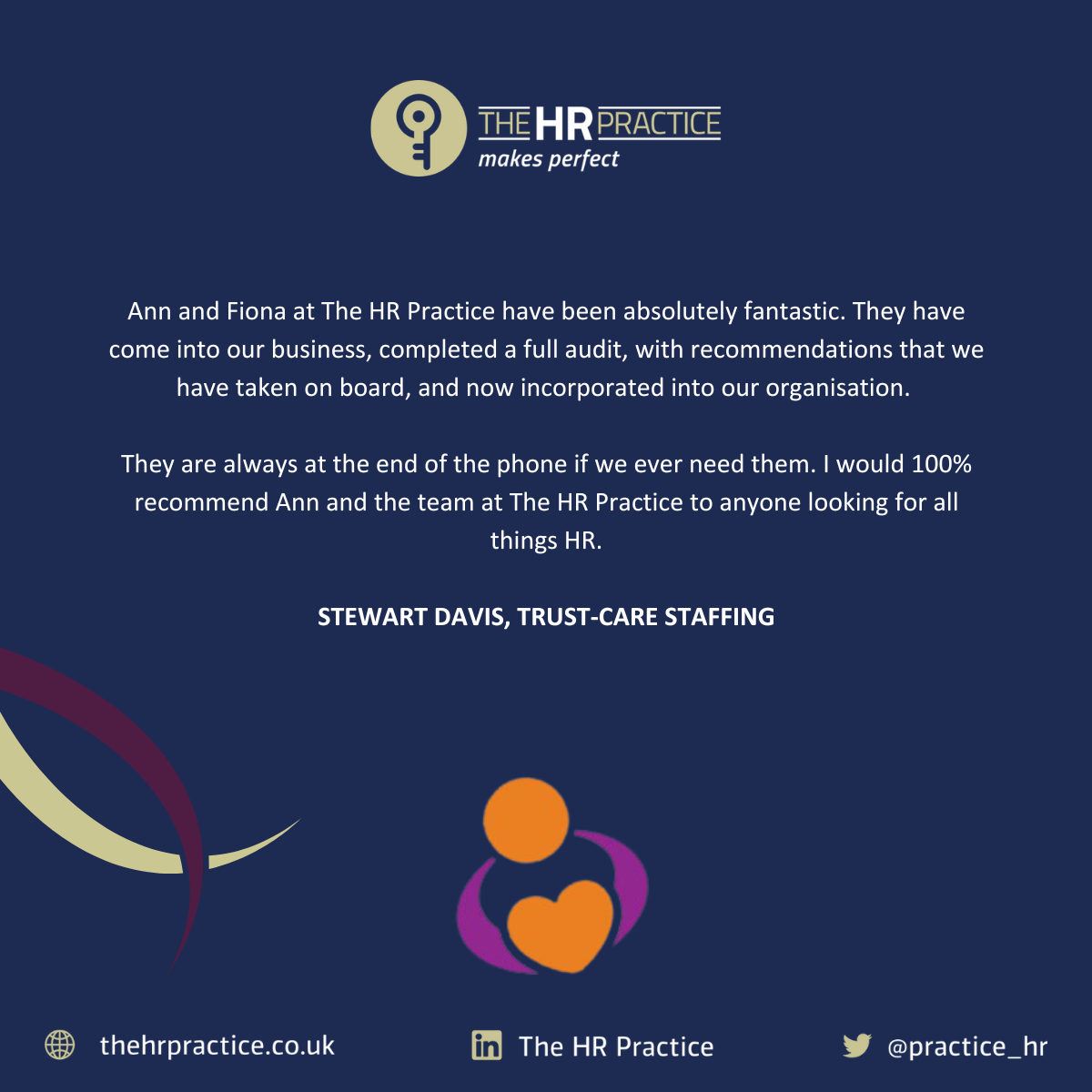 Client testimonial for The HR Practice