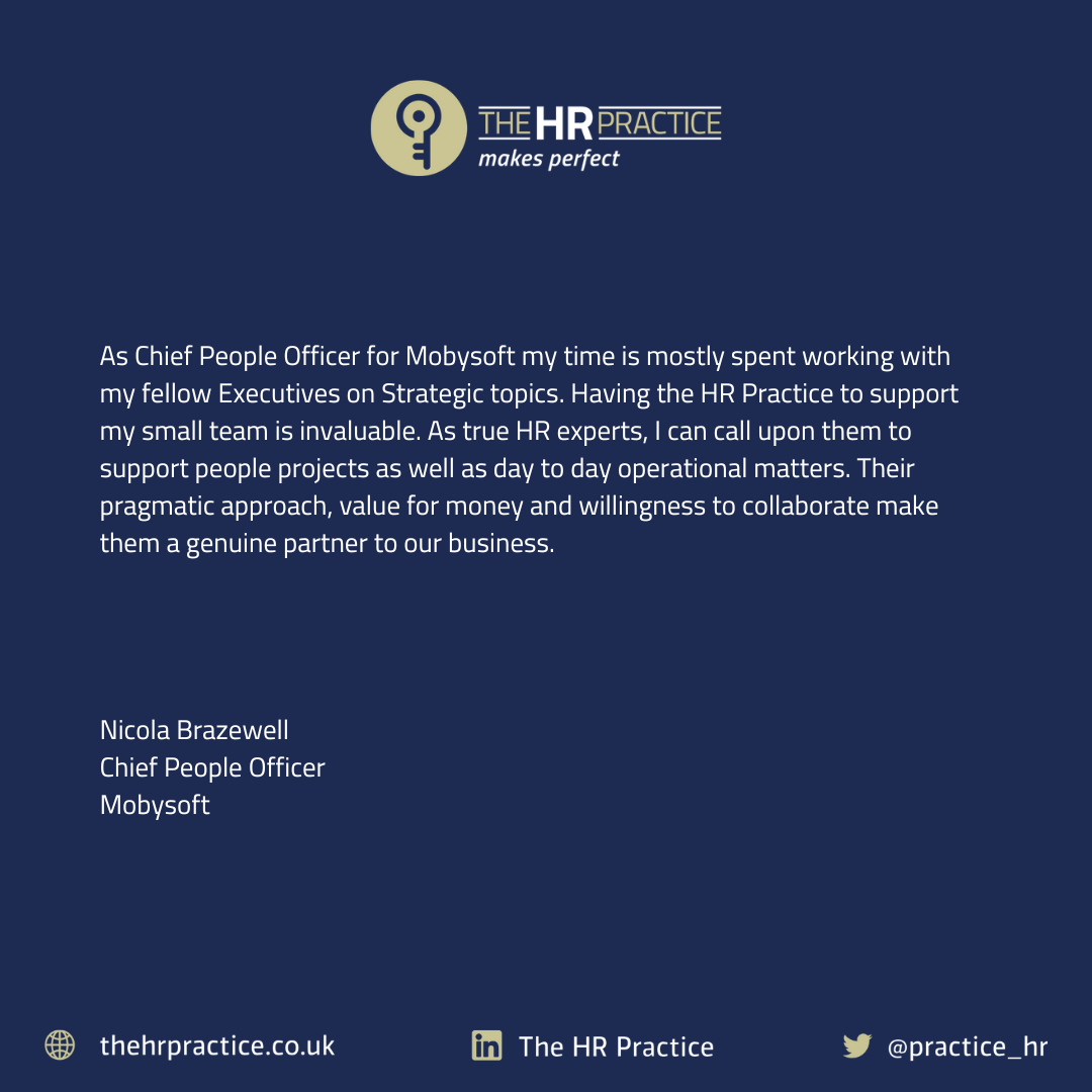 Client testimonial for The HR Practice